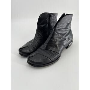 SALE Everybody by BZ Moda Datto Ankle Boots Sz 36.5 Black Leather Witchy Goth